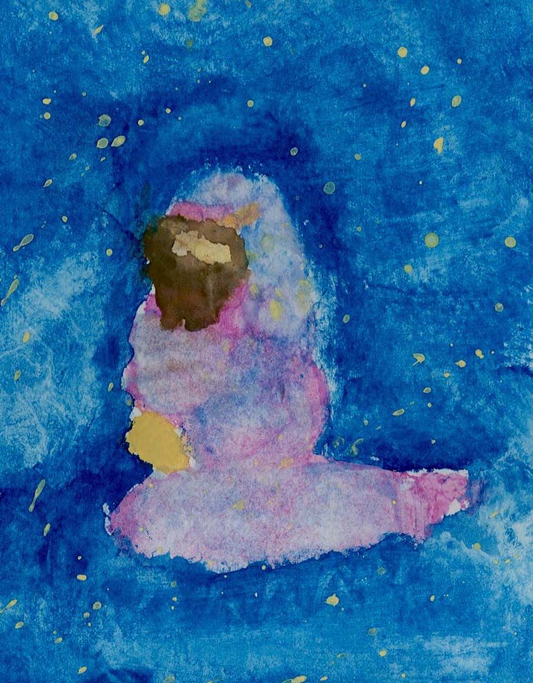 Watercolor painting by 3-year-old Jordan A. Cook of Joseph.