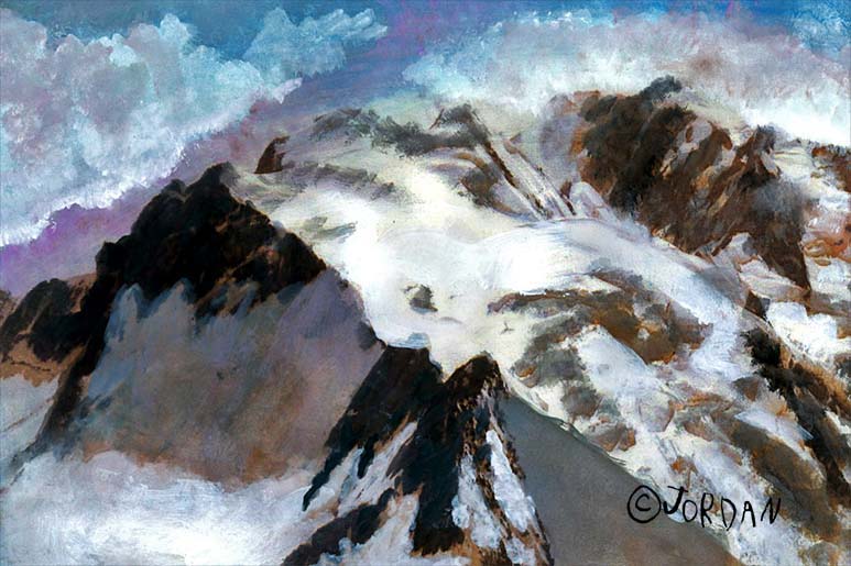 5-year-old Jordan A Cook&#039;s painting of a mountain.